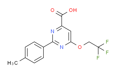 CAS No. 1710847-07-6, 2-(p-Tolyl)-6-(2,2,2-trifluoroethoxy)pyrimidine-4-carboxylic acid