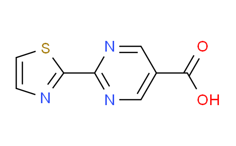 CAS No. 1068975-58-5, 2-(Thiazol-2-yl)pyrimidine-5-carboxylic acid
