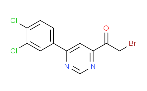 CAS No. 1319158-63-8, 2-Bromo-1-(6-(3,4-dichlorophenyl)pyrimidin-4-yl)ethanone