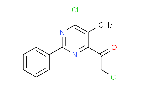 CAS No. 7505-83-1, 2-Chloro-1-(6-chloro-5-methyl-2-phenylpyrimidin-4-yl)ethanone