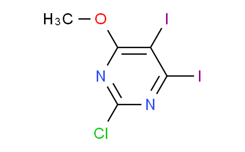 CAS No. 159585-09-8, 2-Chloro-4,5-diiodo-6-methoxypyrimidine