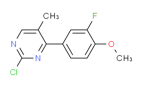 CAS No. 1375457-39-8, 2-Chloro-4-(3-fluoro-4-methoxyphenyl)-5-methylpyrimidine