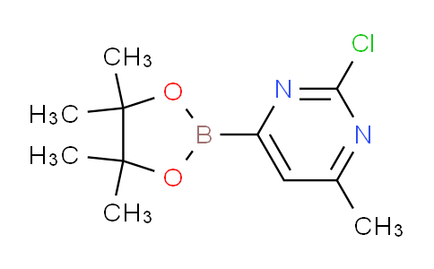 CAS No. 1310405-15-2, 2-Chloro-4-methyl-6-(4,4,5,5-tetramethyl-1,3,2-dioxaborolan-2-yl)pyrimidine