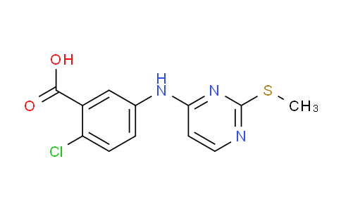 CAS No. 1394347-57-9, 2-Chloro-5-((2-(methylthio)pyrimidin-4-yl)amino)benzoic acid