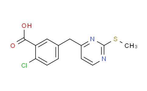 CAS No. 1394349-31-5, 2-Chloro-5-((2-(methylthio)pyrimidin-4-yl)methyl)benzoic acid