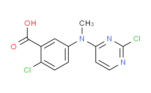 CAS No. 1394346-86-1, 2-Chloro-5-((2-chloropyrimidin-4-yl)(methyl)amino)benzoic acid