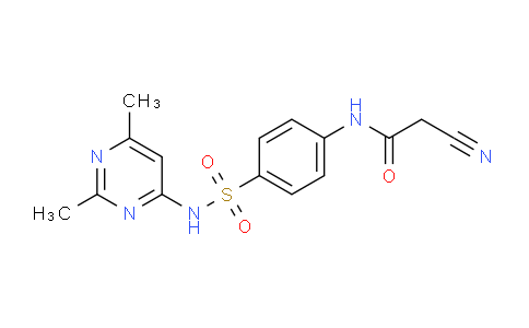 CAS No. 573993-14-3, 2-Cyano-N-(4-(N-(2,6-dimethylpyrimidin-4-yl)sulfamoyl)phenyl)acetamide