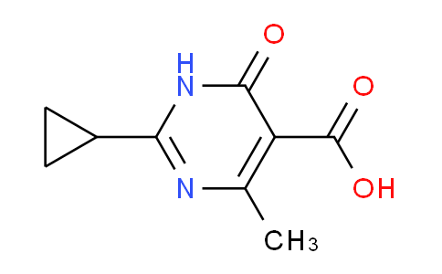 CAS No. 950148-98-8, 2-Cyclopropyl-4-methyl-6-oxo-1,6-dihydropyrimidine-5-carboxylic acid