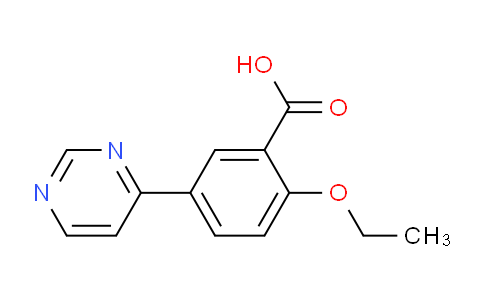 CAS No. 1359704-34-9, 2-Ethoxy-5-(pyrimidin-4-yl)benzoic acid
