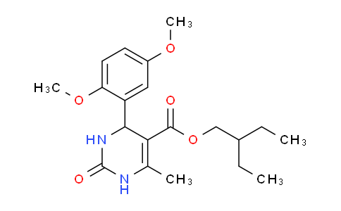 CAS No. 300360-13-8, 2-Ethylbutyl 4-(2,5-dimethoxyphenyl)-6-methyl-2-oxo-1,2,3,4-tetrahydropyrimidine-5-carboxylate