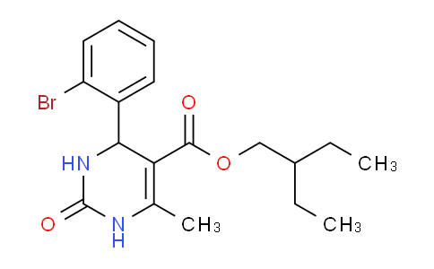 CAS No. 300360-02-5, 2-Ethylbutyl 4-(2-bromophenyl)-6-methyl-2-oxo-1,2,3,4-tetrahydropyrimidine-5-carboxylate