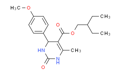 CAS No. 300360-01-4, 2-Ethylbutyl 4-(4-methoxyphenyl)-6-methyl-2-oxo-1,2,3,4-tetrahydropyrimidine-5-carboxylate