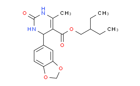 CAS No. 300360-08-1, 2-Ethylbutyl 4-(benzo[d][1,3]dioxol-5-yl)-6-methyl-2-oxo-1,2,3,4-tetrahydropyrimidine-5-carboxylate
