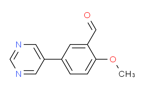 CAS No. 190271-69-3, 2-Methoxy-5-(pyrimidin-5-yl)benzaldehyde