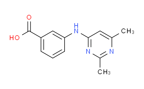 CAS No. 887686-71-7, 3-((2,6-Dimethylpyrimidin-4-yl)amino)benzoic acid