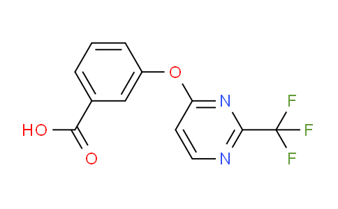 CAS No. 1086379-72-7, 3-((2-(Trifluoromethyl)pyrimidin-4-yl)oxy)benzoic acid