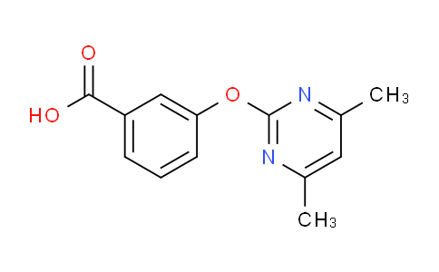CAS No. 331461-84-8, 3-((4,6-Dimethylpyrimidin-2-yl)oxy)benzoic acid