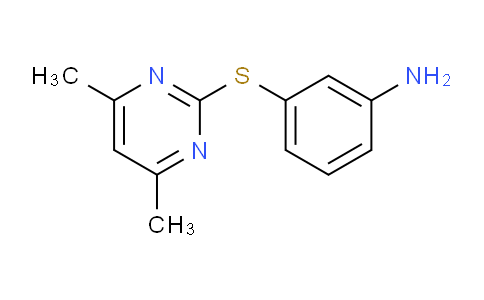 CAS No. 387358-42-1, 3-((4,6-Dimethylpyrimidin-2-yl)thio)aniline