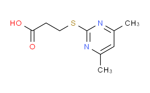 CAS No. 247225-29-2, 3-((4,6-Dimethylpyrimidin-2-yl)thio)propanoic acid