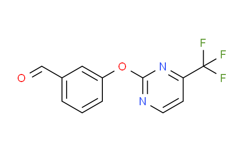 CAS No. 1216892-82-8, 3-((4-(Trifluoromethyl)pyrimidin-2-yl)oxy)benzaldehyde