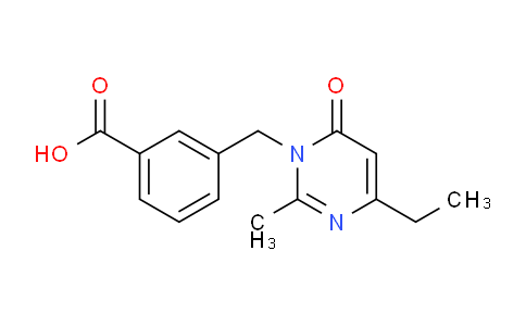 CAS No. 1710834-00-6, 3-((4-Ethyl-2-methyl-6-oxopyrimidin-1(6H)-yl)methyl)benzoic acid
