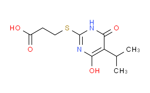 CAS No. 337499-88-4, 3-((4-Hydroxy-5-isopropyl-6-oxo-1,6-dihydropyrimidin-2-yl)thio)propanoic acid