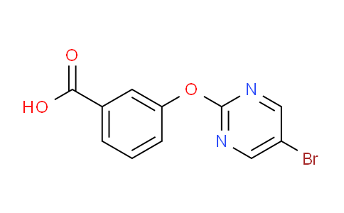 CAS No. 1086379-59-0, 3-((5-Bromopyrimidin-2-yl)oxy)benzoic acid