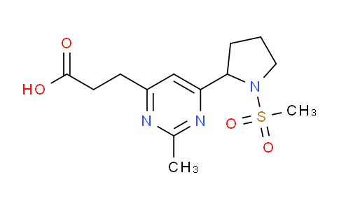 CAS No. 1316222-10-2, 3-(2-Methyl-6-(1-(methylsulfonyl)pyrrolidin-2-yl)pyrimidin-4-yl)propanoic acid