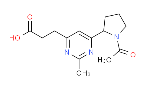 CAS No. 1316218-21-9, 3-(6-(1-Acetylpyrrolidin-2-yl)-2-methylpyrimidin-4-yl)propanoic acid