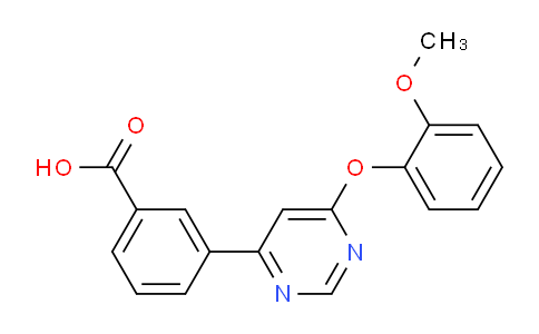 CAS No. 1171558-51-2, 3-(6-(2-Methoxyphenoxy)pyrimidin-4-yl)benzoic acid