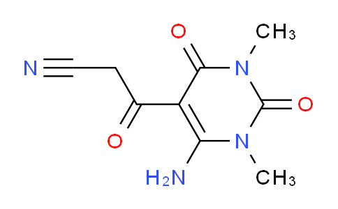 CAS No. 112735-05-4, 3-(6-Amino-1,3-dimethyl-2,4-dioxo-1,2,3,4-tetrahydropyrimidin-5-yl)-3-oxopropanenitrile