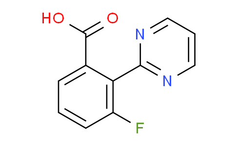 CAS No. 1293285-04-7, 3-Fluoro-2-(pyrimidin-2-yl)benzoic acid