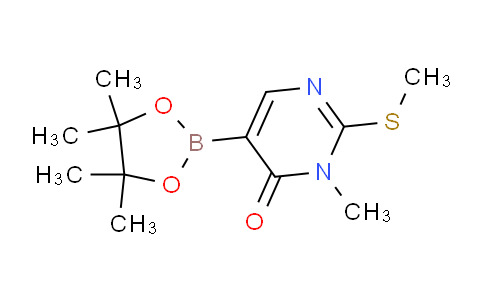 CAS No. 1628606-29-0, 3-Methyl-2-(methylthio)-5-(4,4,5,5-tetramethyl-1,3,2-dioxaborolan-2-yl)pyrimidin-4(3H)-one