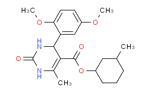 301317-59-9 | 3-Methylcyclohexyl 4-(2,5-dimethoxyphenyl)-6-methyl-2-oxo-1,2,3,4-tetrahydropyrimidine-5-carboxylate