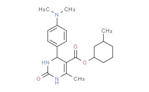 CAS No. 497164-98-4, 3-Methylcyclohexyl 4-(4-(dimethylamino)phenyl)-6-methyl-2-oxo-1,2,3,4-tetrahydropyrimidine-5-carboxylate