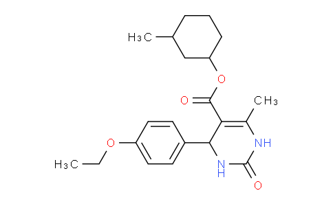 CAS No. 469889-40-5, 3-Methylcyclohexyl 4-(4-ethoxyphenyl)-6-methyl-2-oxo-1,2,3,4-tetrahydropyrimidine-5-carboxylate