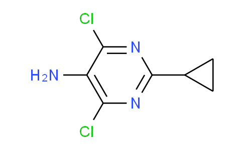 CAS No. 75438-70-9, 4,6-Dichloro-2-cyclopropylpyrimidin-5-amine