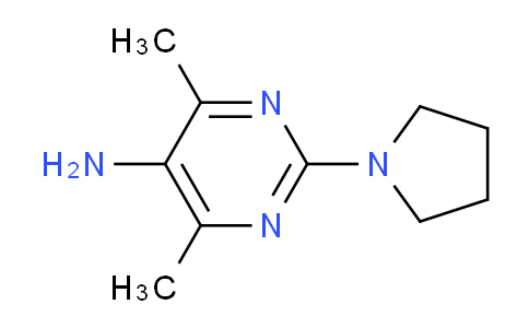 CAS No. 1501463-23-5, 4,6-Dimethyl-2-(pyrrolidin-1-yl)pyrimidin-5-amine