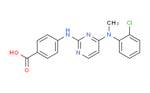 CAS No. 1395918-23-6, 4-((4-((2-Chlorophenyl)(methyl)amino)pyrimidin-2-yl)amino)benzoic acid