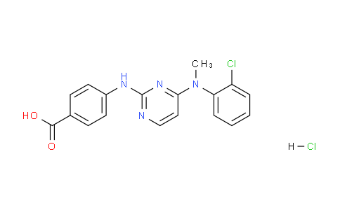 CAS No. 1395885-73-0, 4-((4-((2-Chlorophenyl)(methyl)amino)pyrimidin-2-yl)amino)benzoic acid hydrochloride