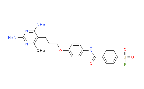 CAS No. 21428-12-6, 4-((4-(3-(2,4-Diamino-6-methylpyrimidin-5-yl)propoxy)phenyl)carbamoyl)benzene-1-sulfonyl fluoride