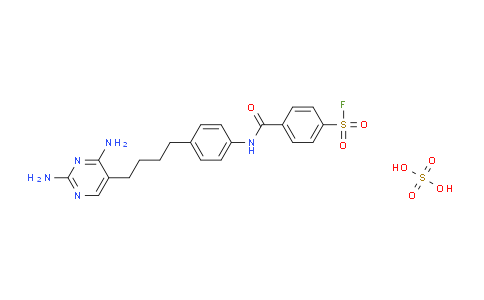CAS No. 21877-95-2, 4-((4-(4-(2,4-Diaminopyrimidin-5-yl)butyl)phenyl)carbamoyl)benzene-1-sulfonyl fluoride sulfate