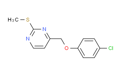 CAS No. 1243253-35-1, 4-((4-Chlorophenoxy)methyl)-2-(methylthio)pyrimidine