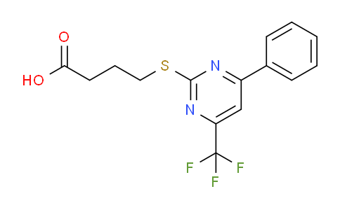 CAS No. 514180-40-6, 4-((4-Phenyl-6-(trifluoromethyl)pyrimidin-2-yl)thio)butanoic acid