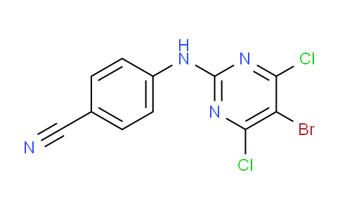 CAS No. 269055-75-6, 4-((5-Bromo-4,6-dichloropyrimidin-2-yl)amino)benzonitrile