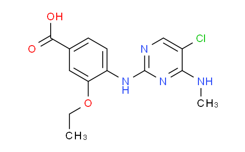 CAS No. 1351762-29-2, 4-((5-Chloro-4-(methylamino)pyrimidin-2-yl)amino)-3-ethoxybenzoic acid