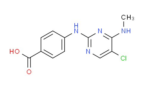 CAS No. 1351762-16-7, 4-((5-Chloro-4-(methylamino)pyrimidin-2-yl)amino)benzoic acid