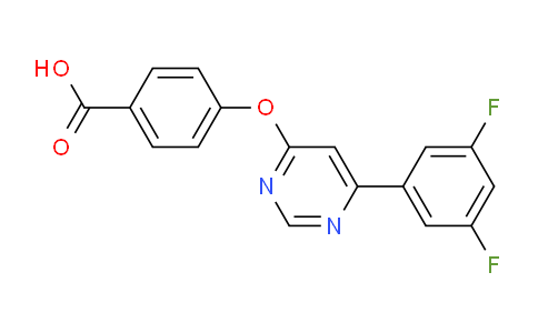 CAS No. 1707571-74-1, 4-((6-(3,5-Difluorophenyl)pyrimidin-4-yl)oxy)benzoic acid