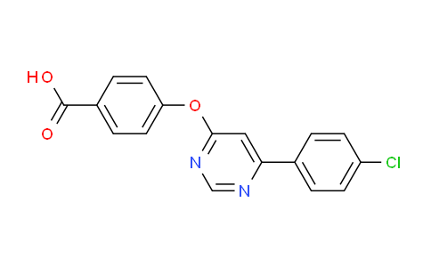 CAS No. 1713174-06-1, 4-((6-(4-Chlorophenyl)pyrimidin-4-yl)oxy)benzoic acid