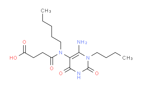 CAS No. 730997-83-8, 4-((6-Amino-1-butyl-2,4-dioxo-1,2,3,4-tetrahydropyrimidin-5-yl)(pentyl)amino)-4-oxobutanoic acid